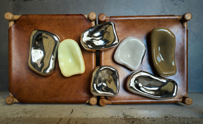 Glass Sculpture - Cream
