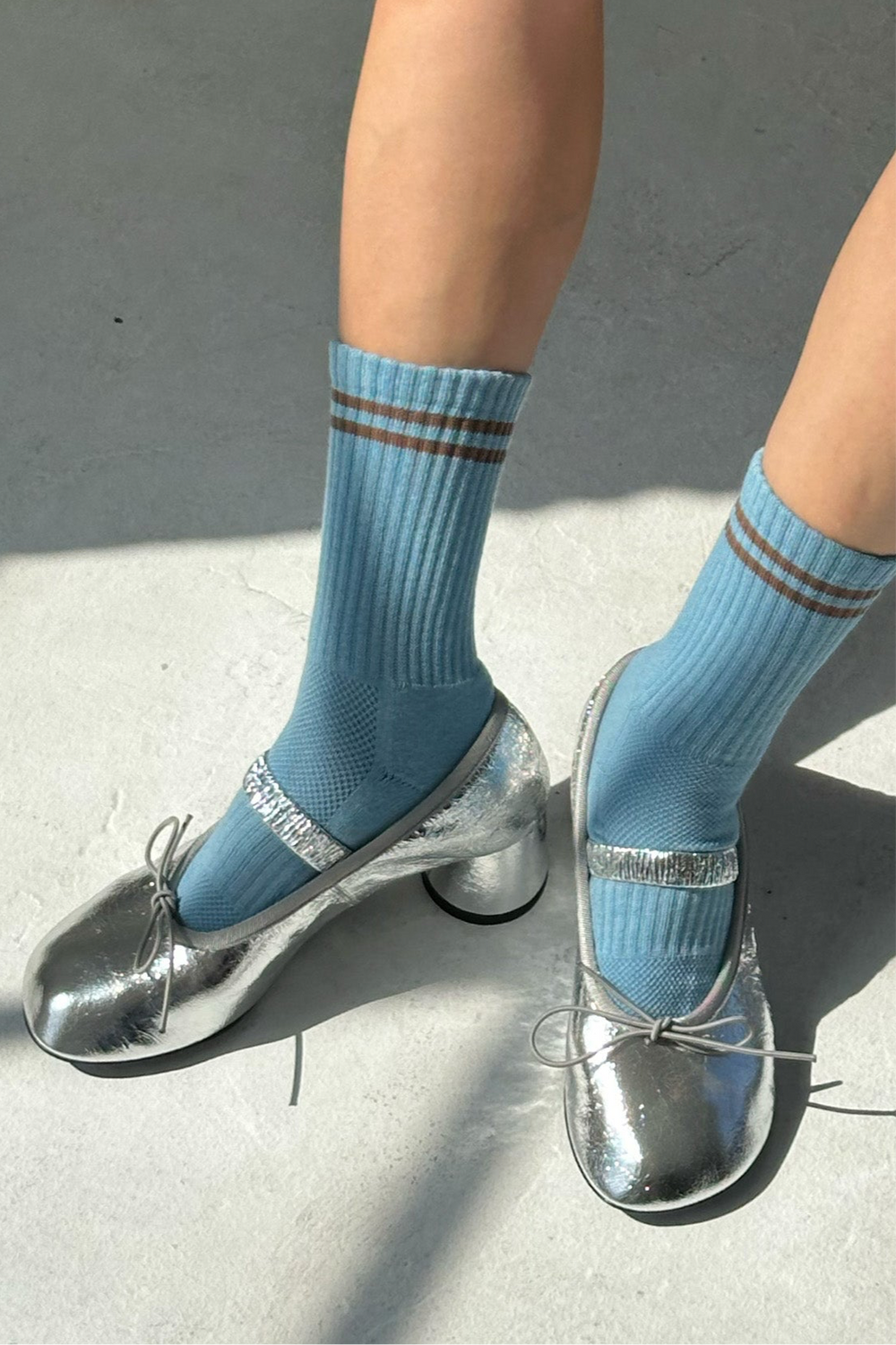 Boyfriend Socks  - Powder Blue