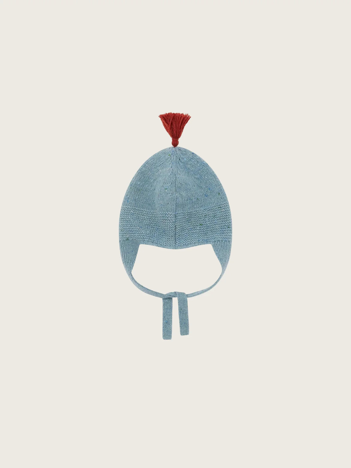 Winter Sky Contrast Tassel Hat