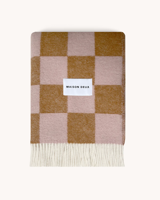 Checkerboard Blanket Terra Pink