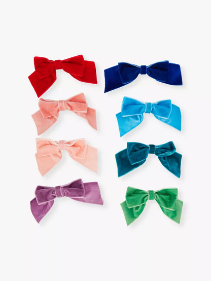 Radiant Velvet Bow Hair Clips