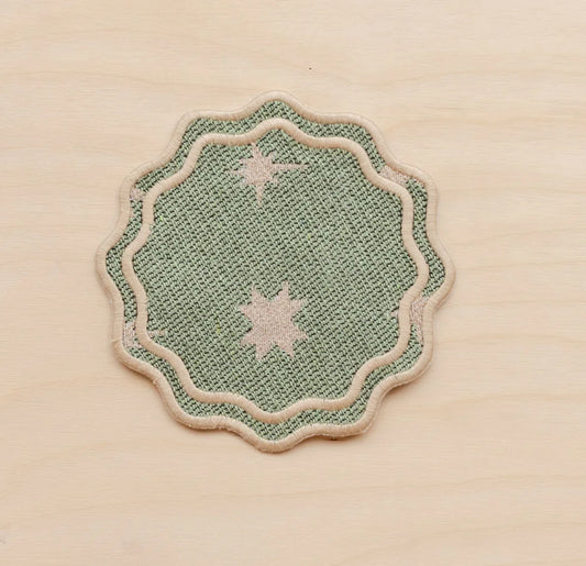 Cotton Coaster Set Of 2 - Sage Celestial