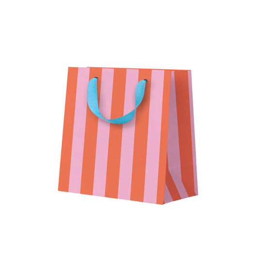 Pink & Orange Stripe Mini Gift Bag