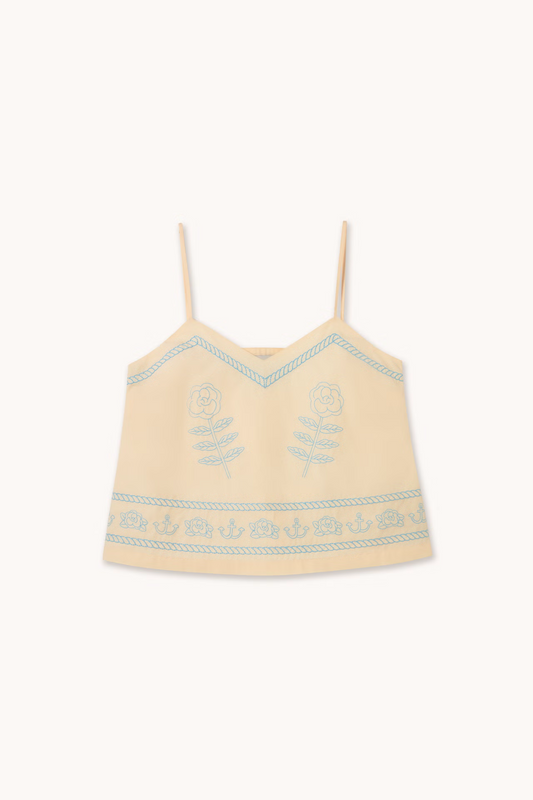 Embroidered Off Light Cream
