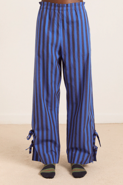 Floki Pj Set - Chocolate & Blue Stripe
