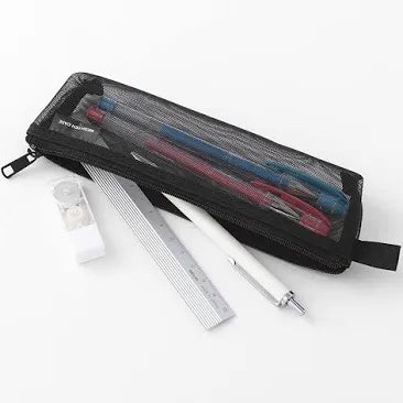 Mesh Pencil Case - Blue or Black