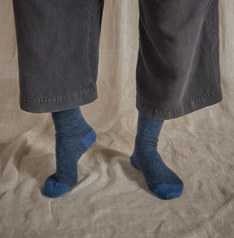 Fine Merino Wool Socks - Blue