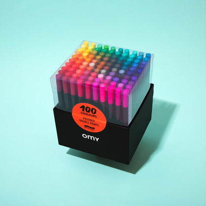 100 Colours Dual Tip Markers