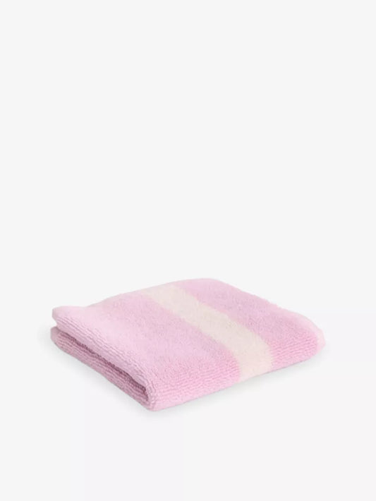Stripe Cotton Wash Cloth - Cool Pink