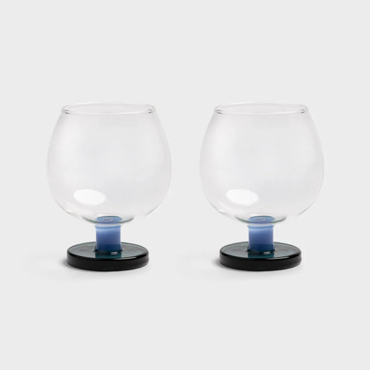 Glass Cantine Large Blue - Set Of 2