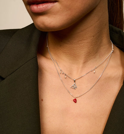 Heart Beat Necklace - Silver