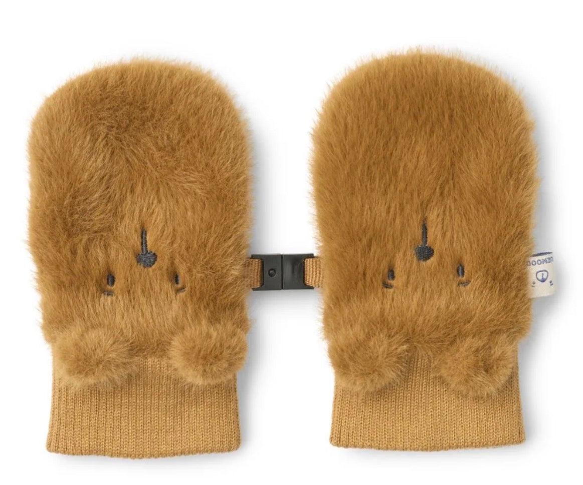 Lizzy Plush Bear Mittens