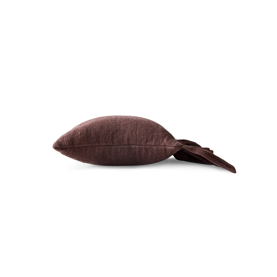Ruffle Cushion: Chestnut