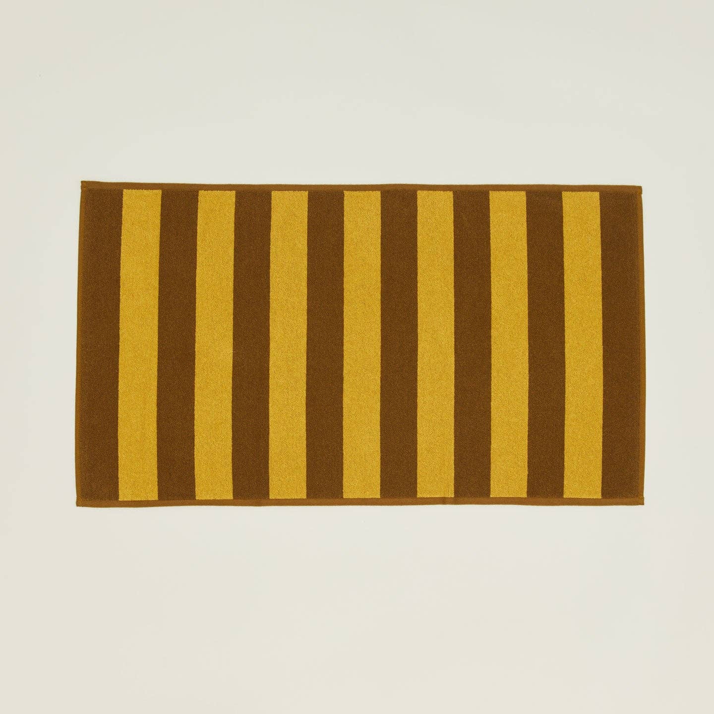 Striped Terry Bath Mat - Blush /Terracotta