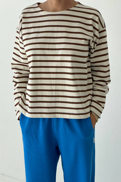Sailor Top - Coffee Stripe