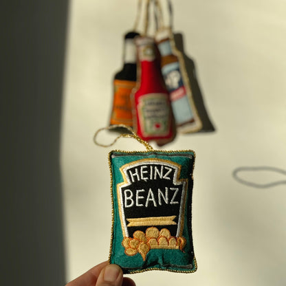 Heinz Beanz Embroidered Christmas Decoration, 10cm