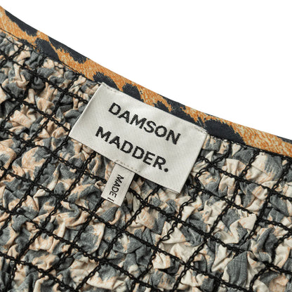 Harper Shirred Midi Dress - Leopard