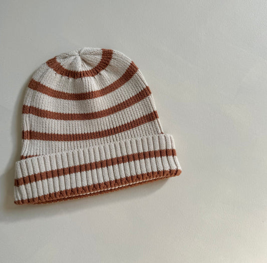 Noa Beanie - Cinnamon Stripe