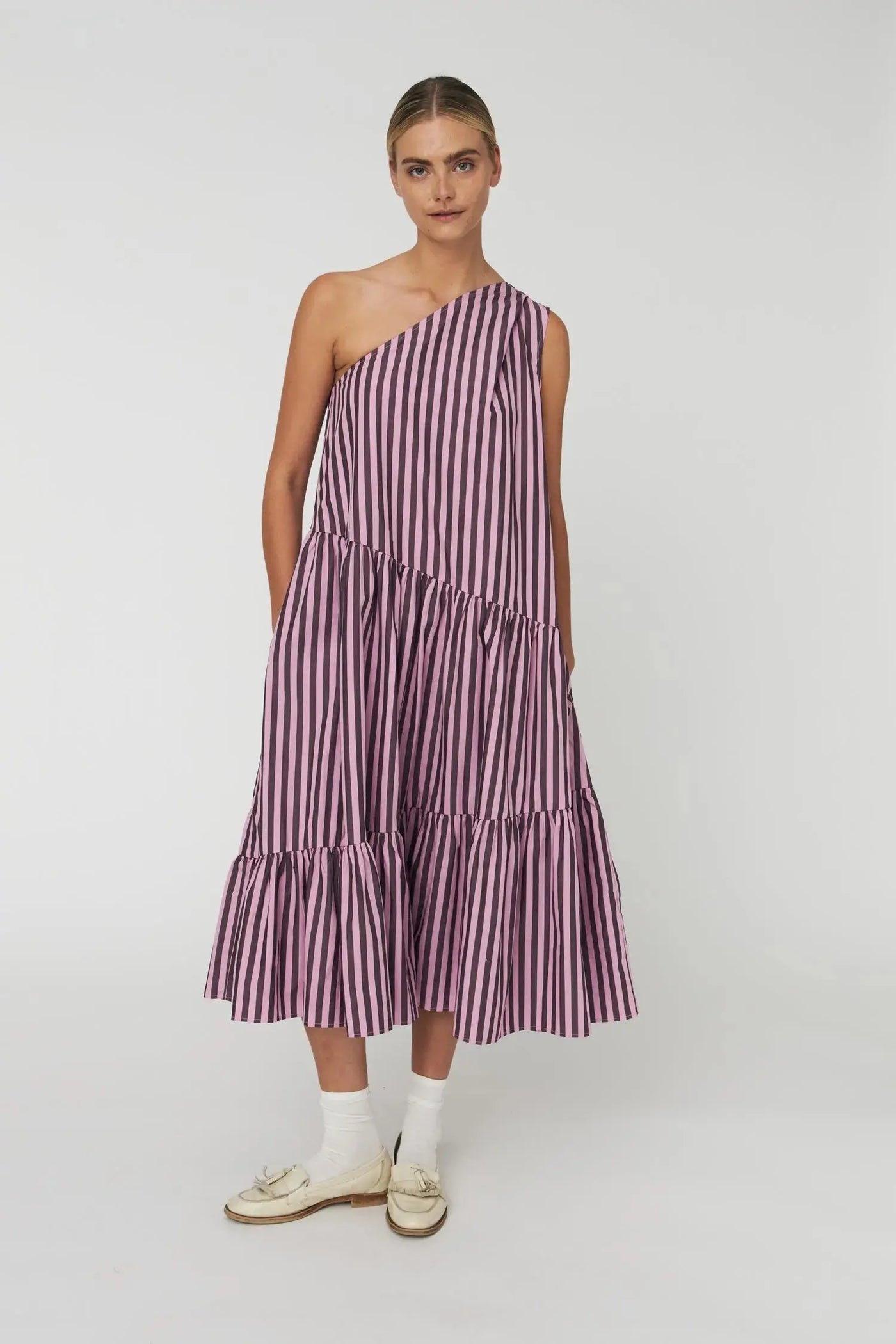 Striped Bow Midi