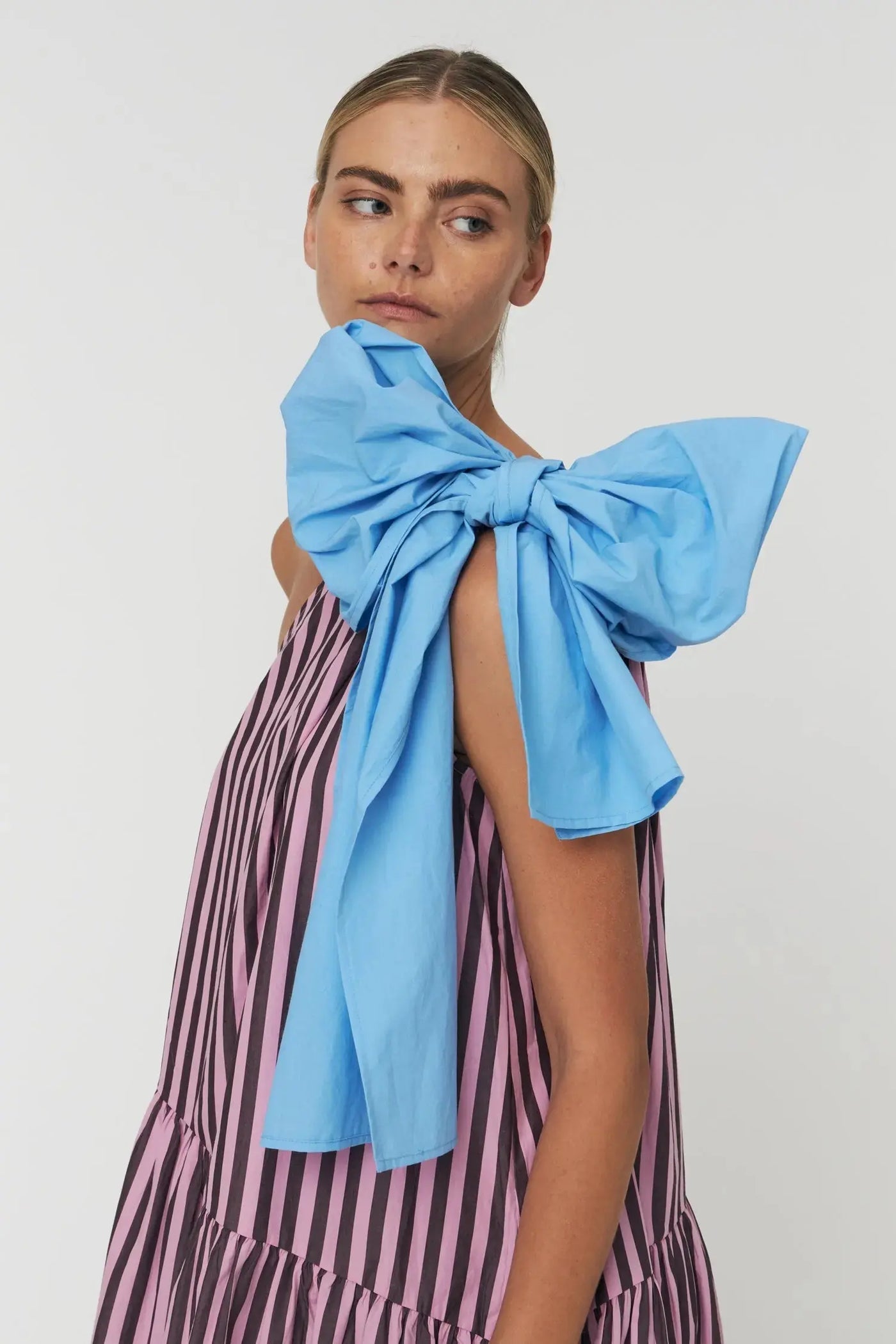 Striped Bow Midi