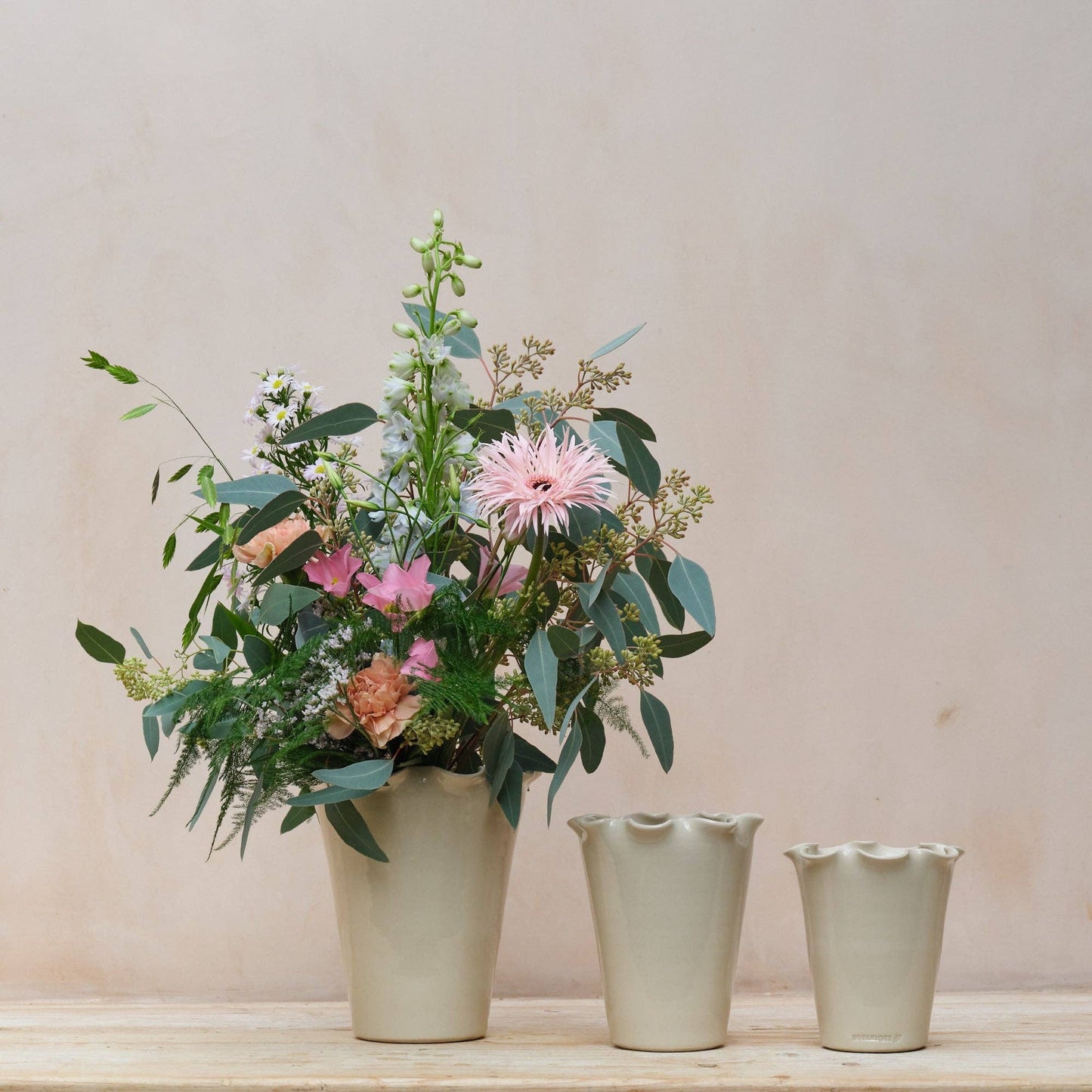 Hand Thrown Ceramic Frilly Vases | Small