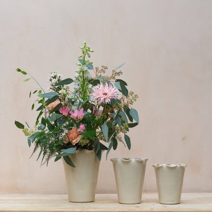 Hand Thrown Ceramic Frilly Vases | Small