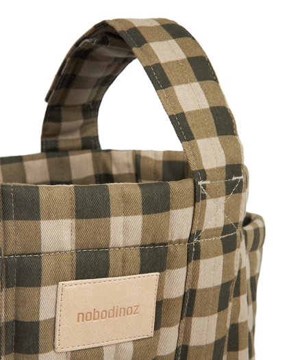 Hyde Park Stroller Organiser - Green Checks