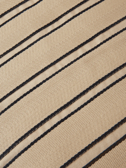 Twill Bolster Cushion - Cashmere / Black