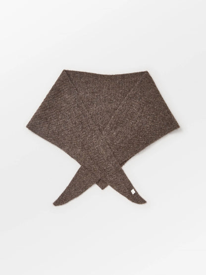 Alpaca Wool Triangle Scarf - Hot Fudge Brown