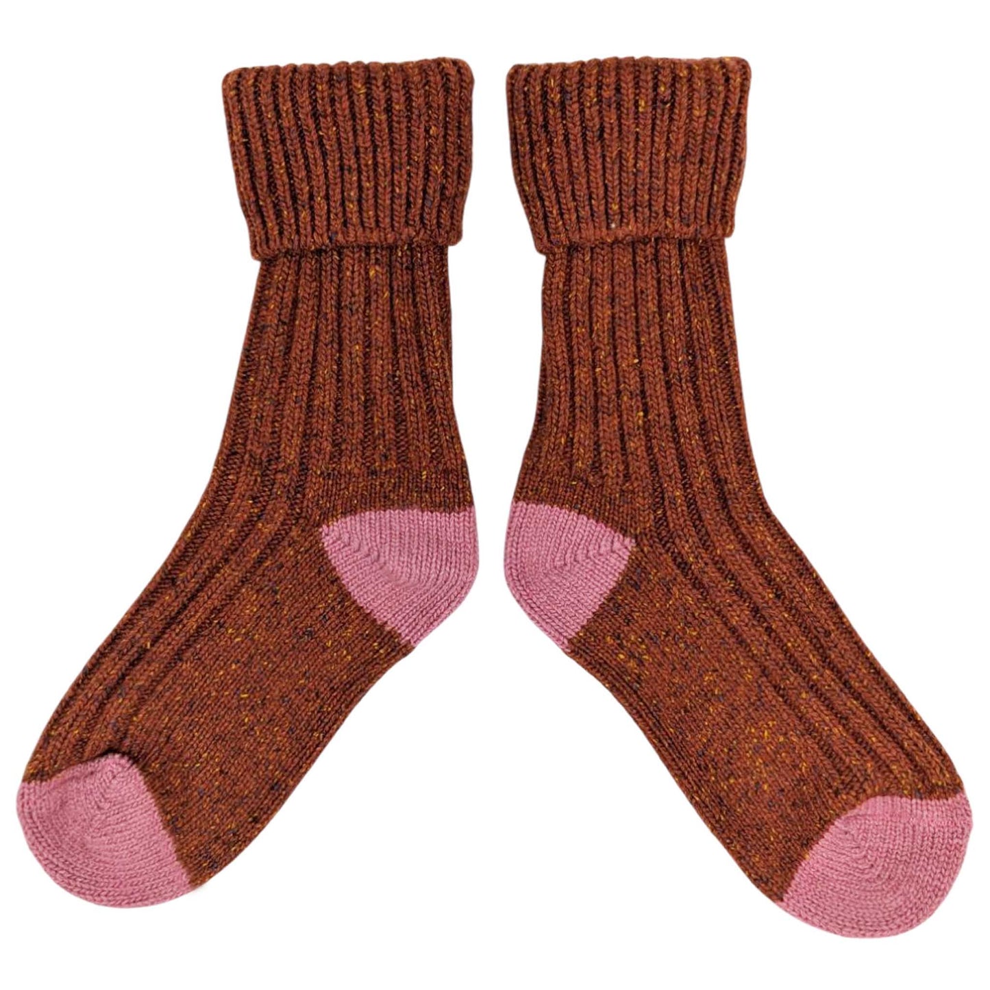 Unisex Recycled Silk Blend Ribbed Socks: Green & jade - large