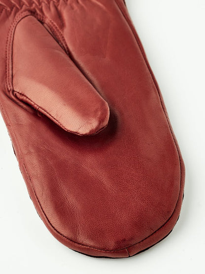 Tina Leather Mitten - Siena