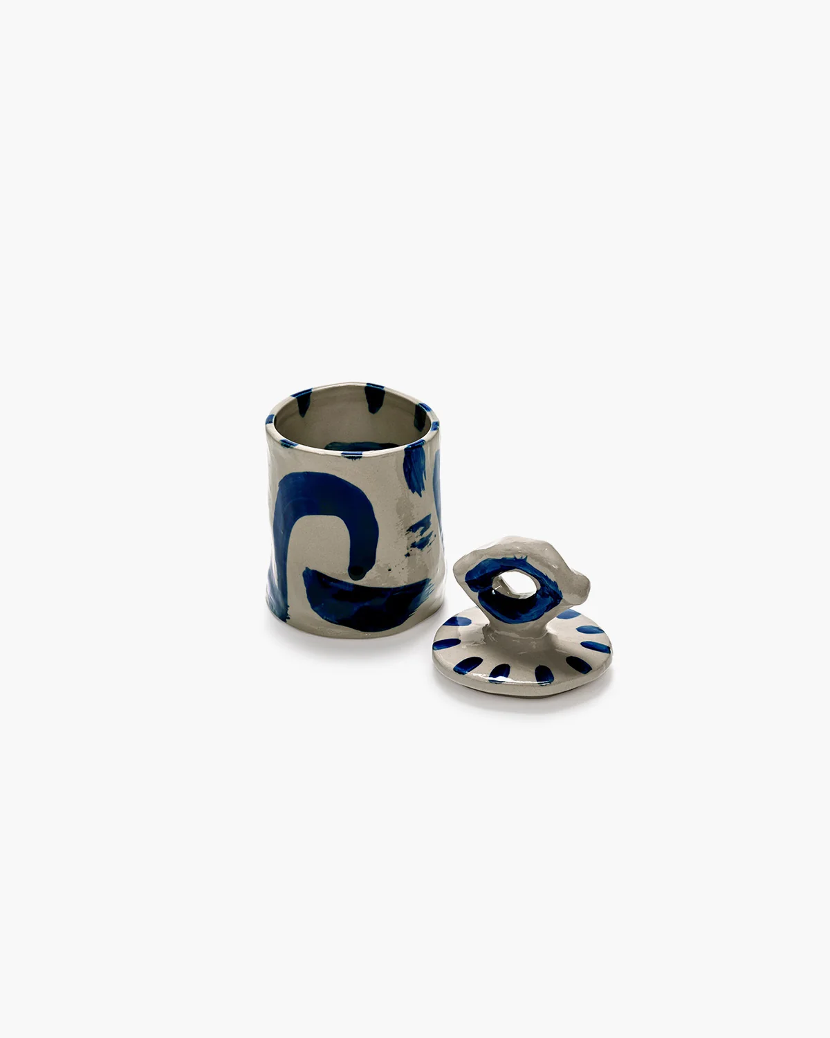 Storage Pot 03- Beige Blue Sophia