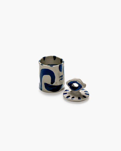 Storage Pot 03- Beige Blue Sophia