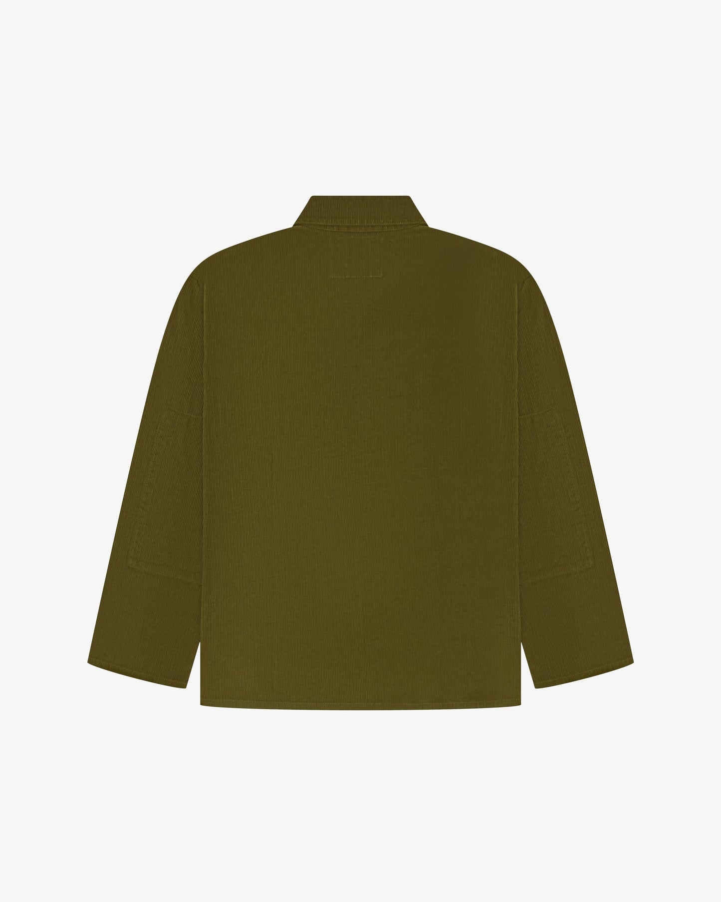 Buttoned Cord Overshirt - Woodland Green