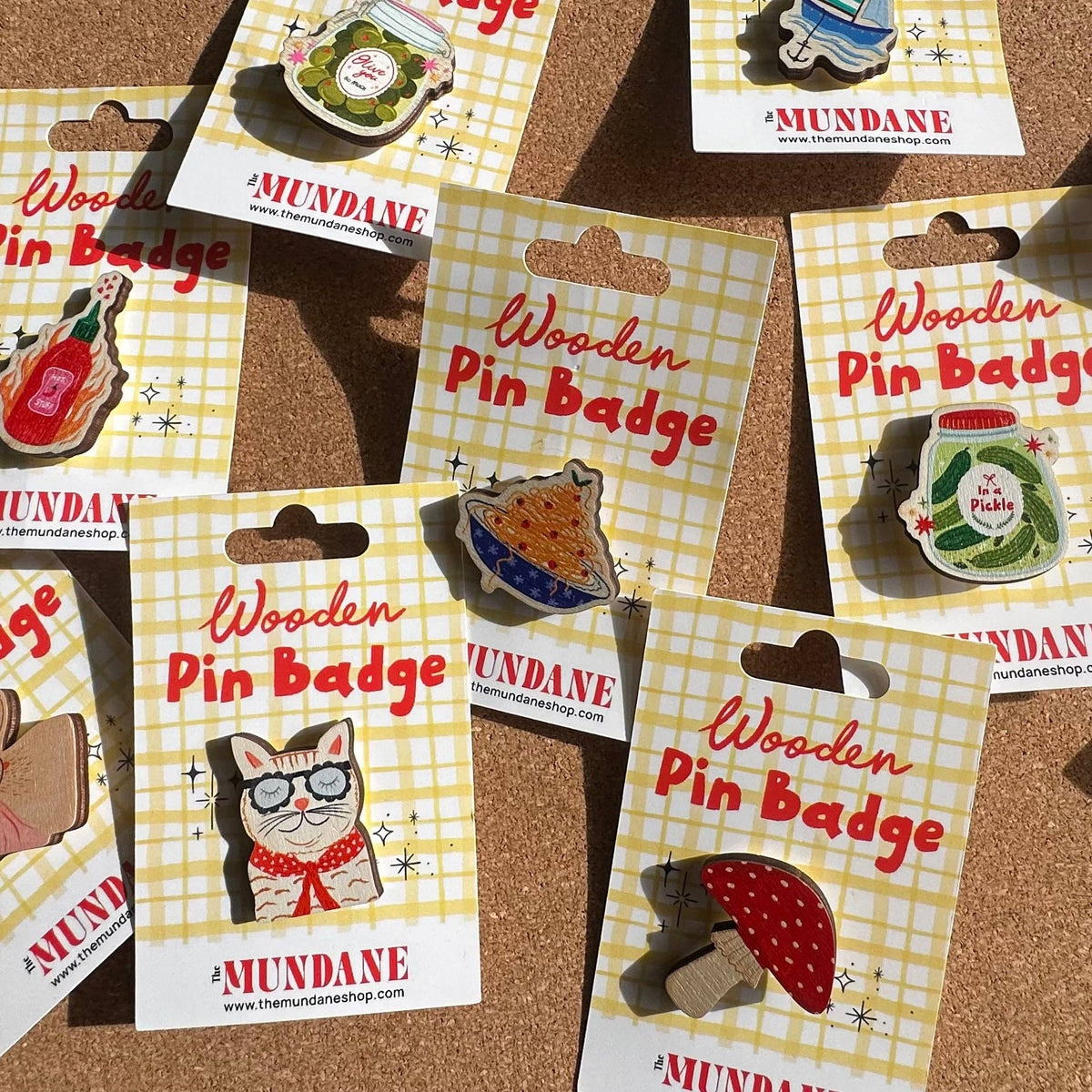 Woodland Mushroom Wooden Pin
