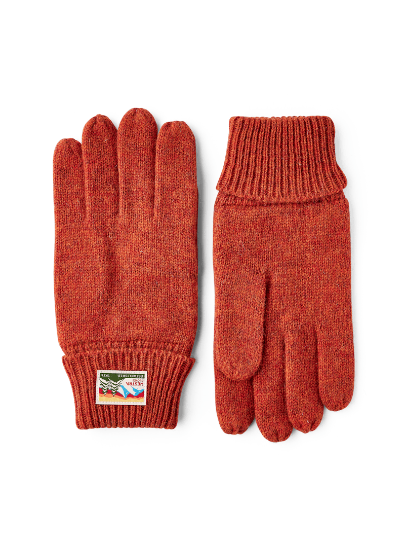 Raggawool Knitted Glove - Brick Red