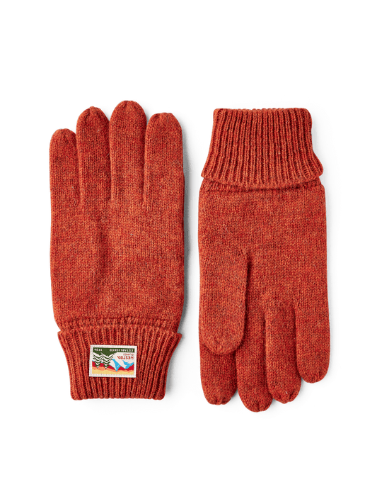 Raggawool Knitted Glove - Brick Red