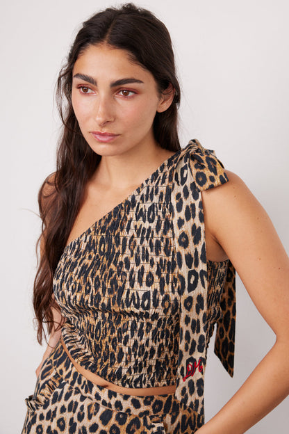 Zadie Asym Top - Leopard