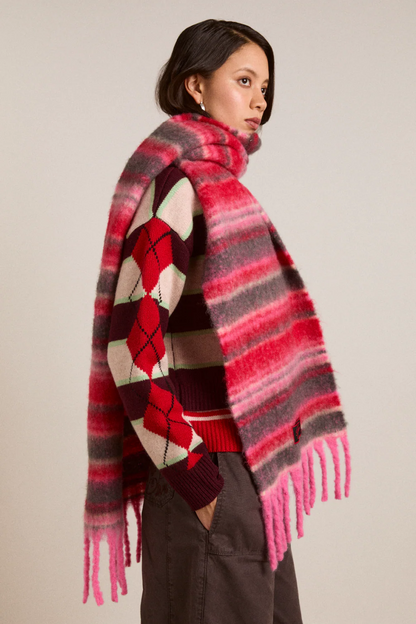 Brushed Oversized Scarf-  Pink Pop