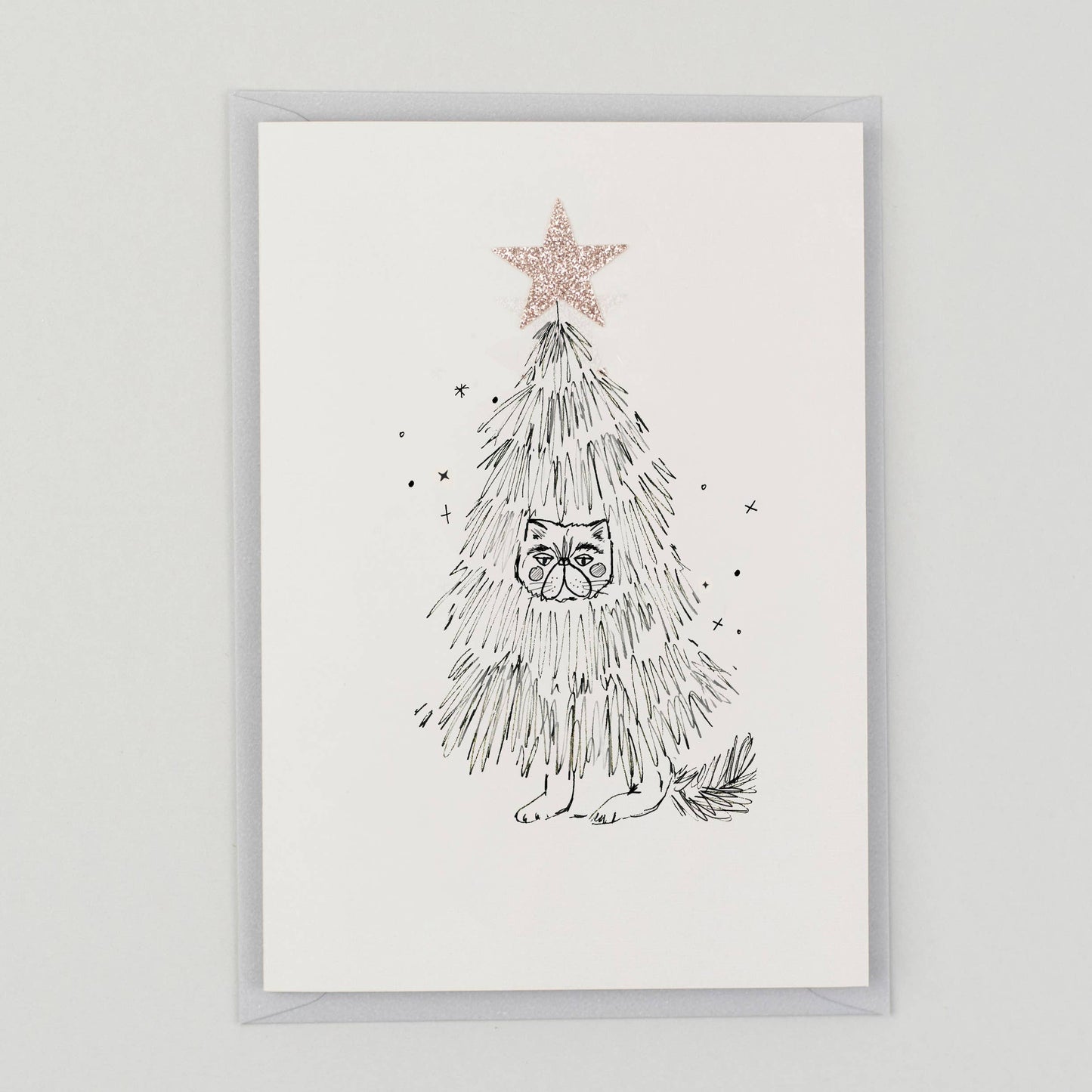 FESTIVE CAT Christmas Holiday Card