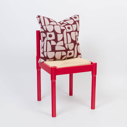 Cotton Knit Throw Pillow/Cushion Cover: Bruten Mini Burgundy