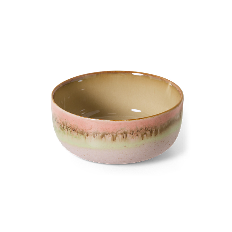 70’s Ceramic Dessert Bowl Glaze