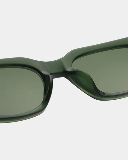 Bror Sunglasses - Dark Green Transparent
