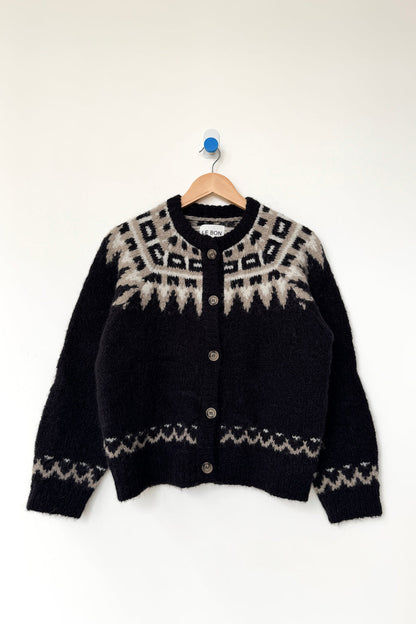 Alpaca Cabin Cardigan - Black