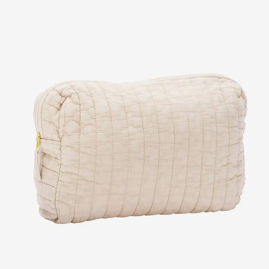 Quilted Wash Bag - Ivory