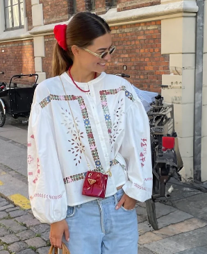 Embroidered Shirt White