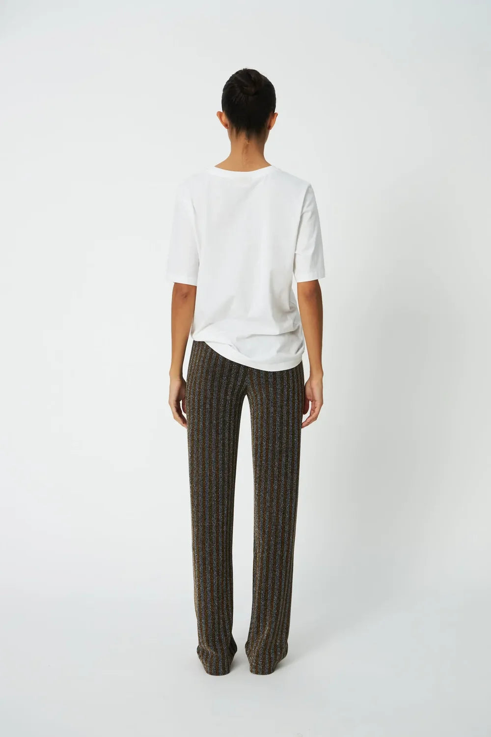 Striped Lurex Jersey Pants