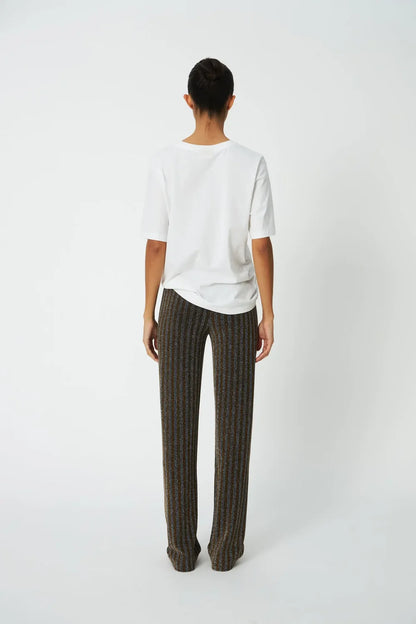 Striped Lurex Jersey Pants