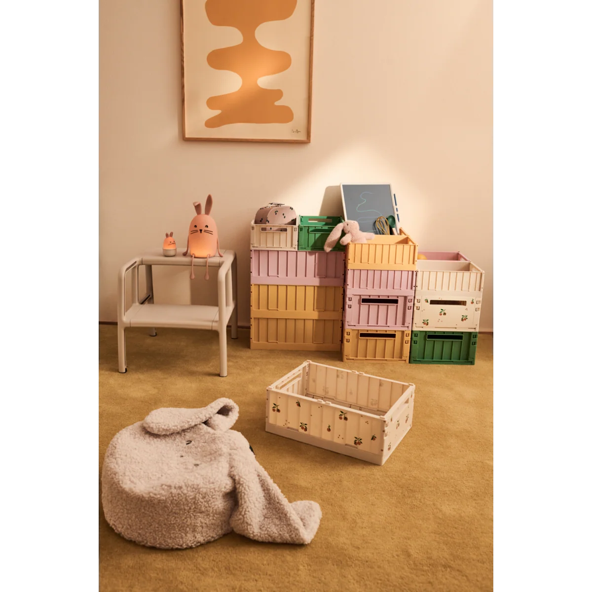 Weston Medium Storage Crate Pack of 2 - Rose Blush