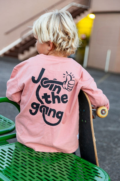 Join The Gang Tee - Cameo Brown